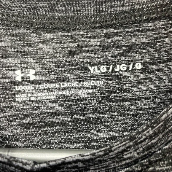 Under Armour Girls Youth Large Black and White Tee New with Tags - Picture 3 of 4